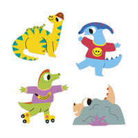 Naklejki wielorazowe dla dzieci 100 sztuk Dinozaury Janod