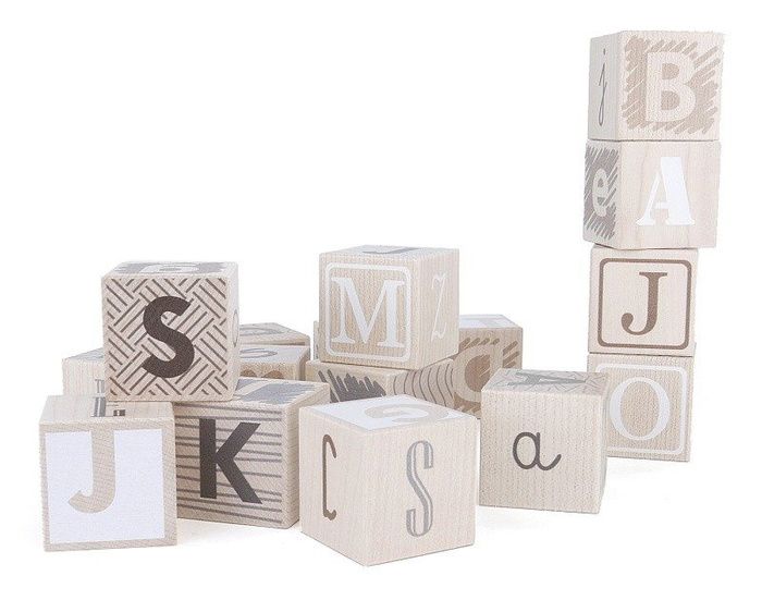 Klocki drewniane Alfabet wzorów Bajo