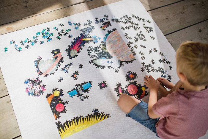 Puzzle rodzinne świecące w ciemności Kosmos 500 el Mudpuppy