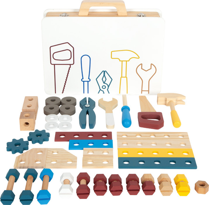Drewniane narzędzia dla dzieci w walizce Small Foot