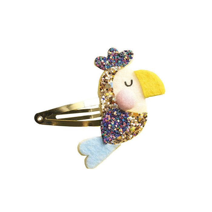 Brokatowe spinki do włosów Egzotyczne zwierzęta Zestaw kreatywny dla dzieci do tworzenia biżuterii Janod