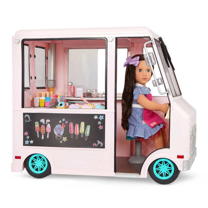 Lodziarnia na kółkach z wyposażeniem Sweet stop ice cream truck Our Generation
