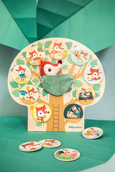 Drewniana tablica magnetyczna Mój dzień Lisiczka Alice Lilliputiens