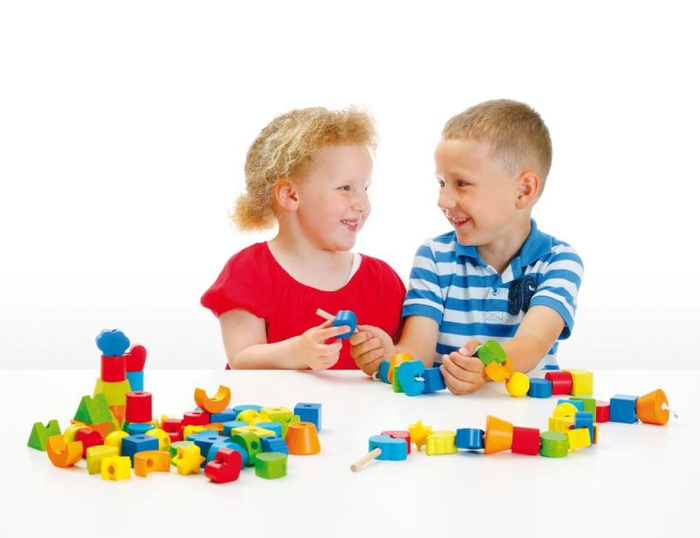 Nawlekanka drewniana gra edukacyjna Erzi