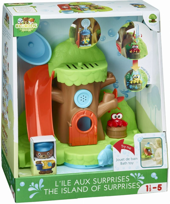 Zestaw zabawek kąpielowych wyspa pełna niespodzianek Klorofil