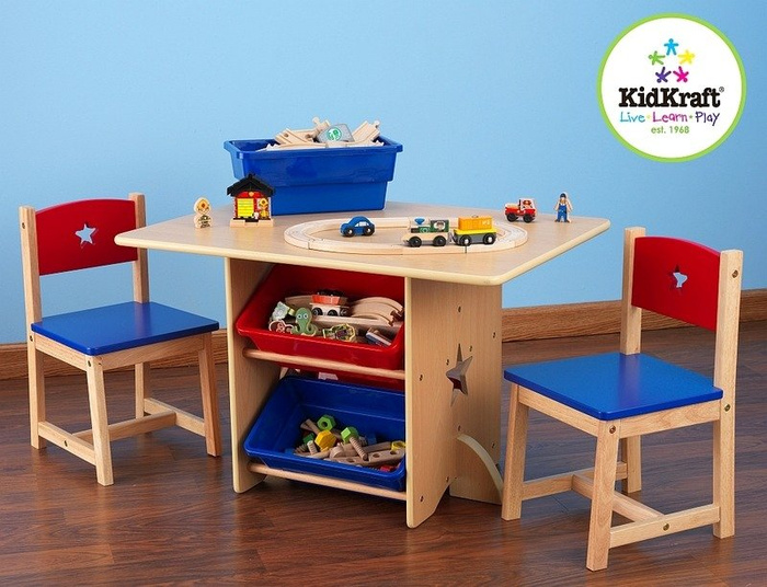 Stolik i krzesełka dla dzieci. Zestaw Gwiazda, KidKraft