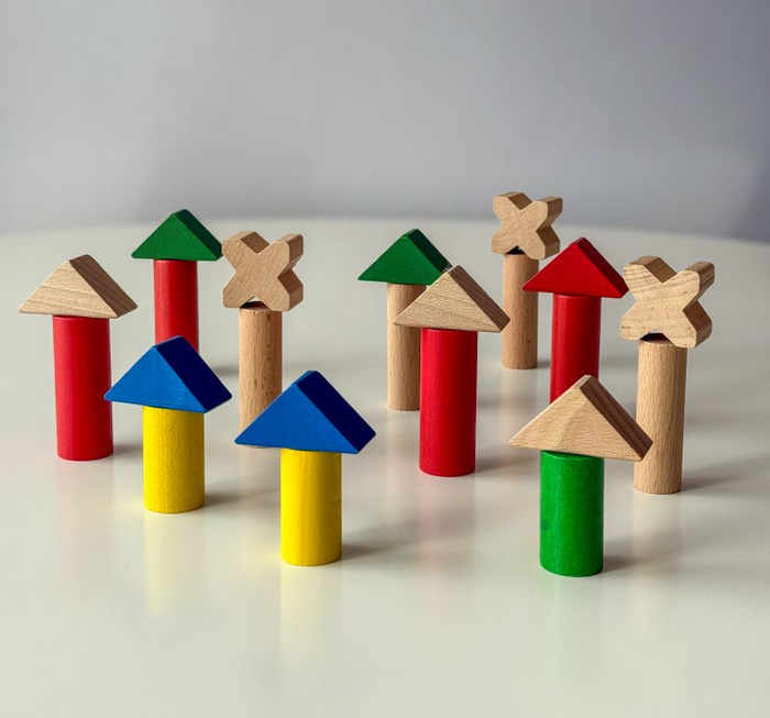 Drewniane klocki 150 elementów Mumbee