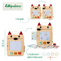 Drewniana tablica znikopis Wilk Louis Lilliputiens