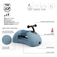 My First wielofunkcyjny jeździk pchacz dla dzieci 3w1 Scootandride Steel