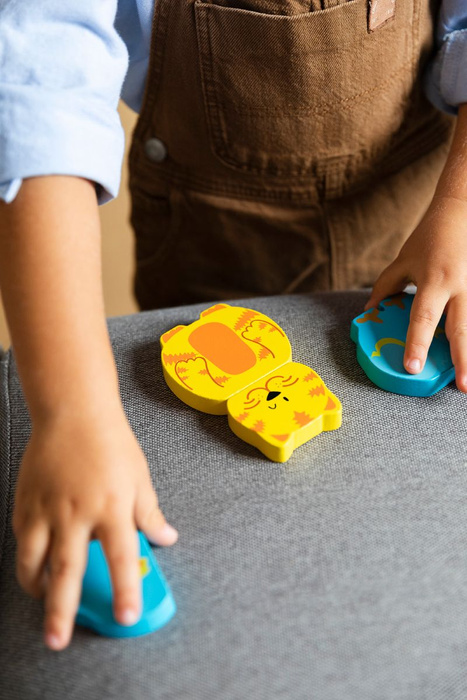 Magnetyczne puzzle dla dzieci kolorowe zwierzęta Goula