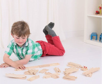 Zestaw torów. 25 różnych elementów, Bigjigs Rail