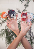 Pacynki z bajki Czerwony Kapturek 4szt. na palec Lilliputiens