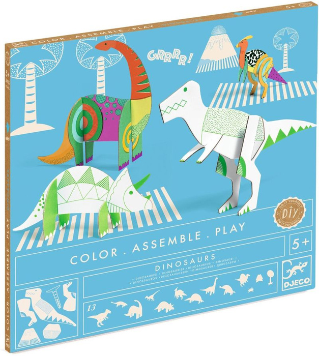Kreatywny zestaw Dinozaury 3D Djeco