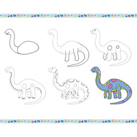 Rysowanie krok po kroku z brokatowymi markerami 20 rysunków i kolorowanek