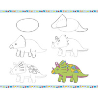 Rysowanie krok po kroku z brokatowymi markerami 20 rysunków i kolorowanek