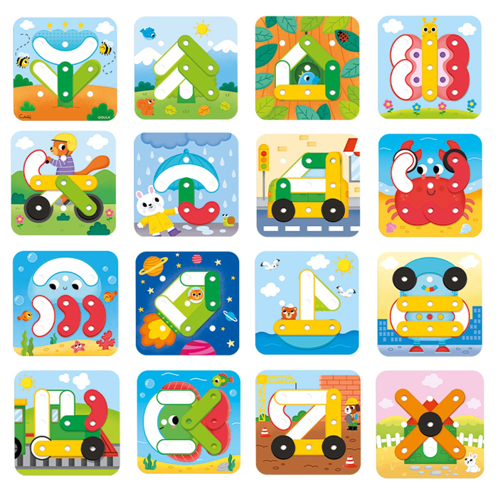 Zestaw edukacyjny Colors and Shapes Goula