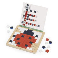 Układanka dla dzieci 4w1 Symetria kodowanie mozaika i piksele Janod