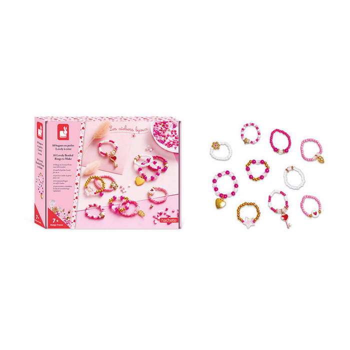 Zestaw kreatywny robienie Pierścionków z koralików Janod