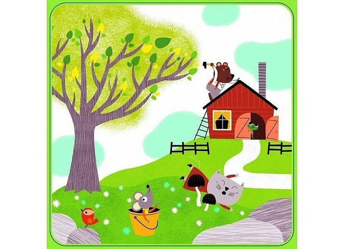 Drewniana gra edukacyjna. Przygody leśnych zwierzątek, Djeco, eduludo