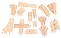 Zestaw torów. 25 różnych elementów, Bigjigs Rail