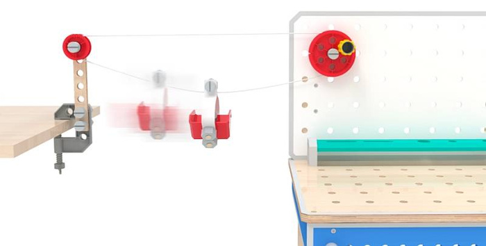 Warsztat drewniany dla dzieci z otworami Mały majsterkowicz