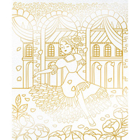 Artystyczny zestaw kreatywny Złote kontury Tancerki  Janod