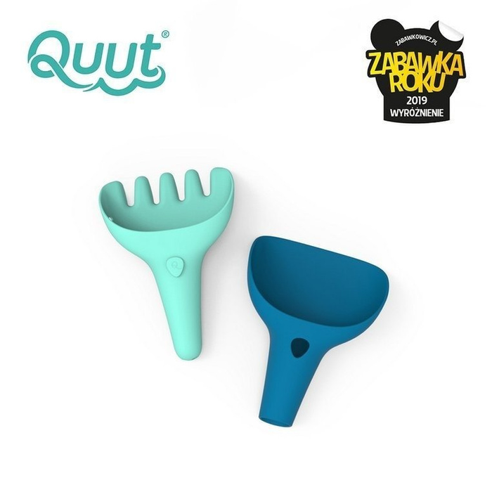 Zestaw łopatka + grabki Raki Dark Blue + Vintage Blue Quut