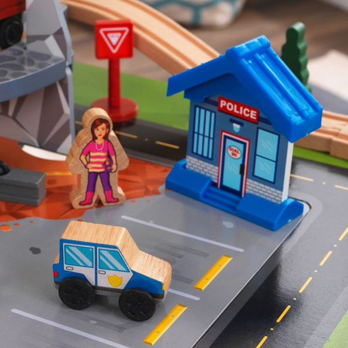 Drewniana kolejka górska dla dzieci na stoliku Rocky Mountain KidKraft