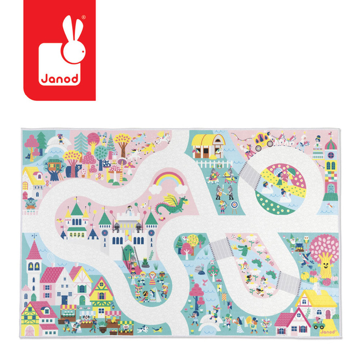 Miękka mata do zabawy z drogą Zaczarowane królestwo Cross Roads Janod