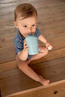 Kubek z silikonową pokrywką z dziubkiem Little Chums Pies Lassig