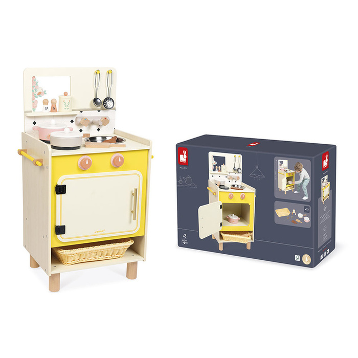Drewniana kuchnia dla dziecka z 10 akcesoriami Shiny Grandma Janod