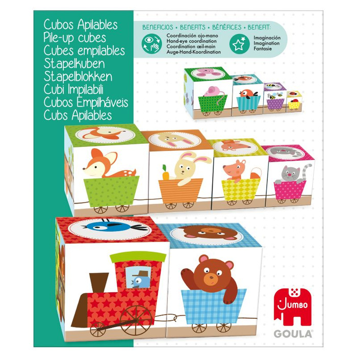 Piramida do układania wieża zwierzęta i cyfry Goula