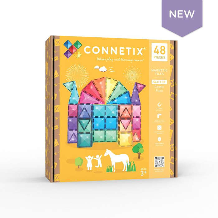 Klocki magnetyczne Glitter Castle Pack 48 el Connetix