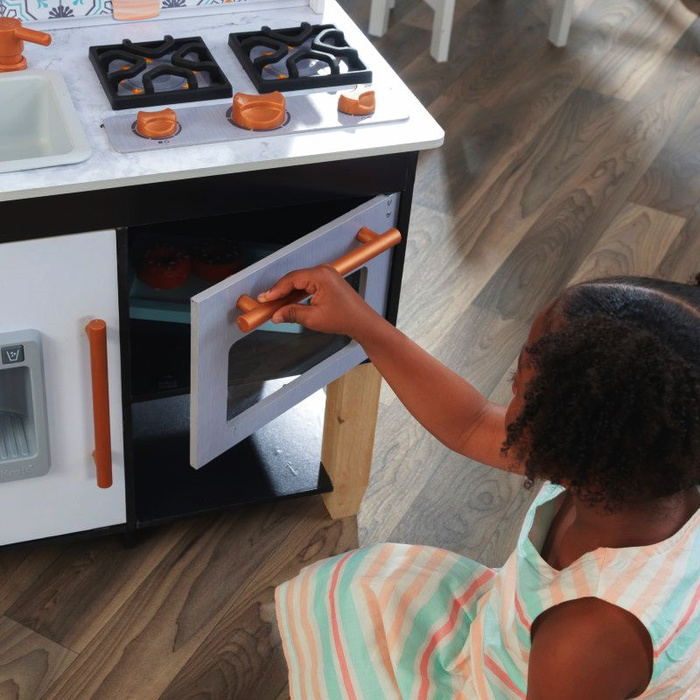 Czarna kuchnia dla dzieci Artisan Island KidKraft