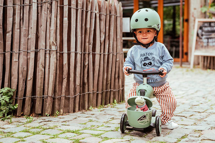 Jeździk i hulajnoga 2 w 1 zamykany schowek zielona linia Highwaykick 1 Lifestyle Scoot & Ride