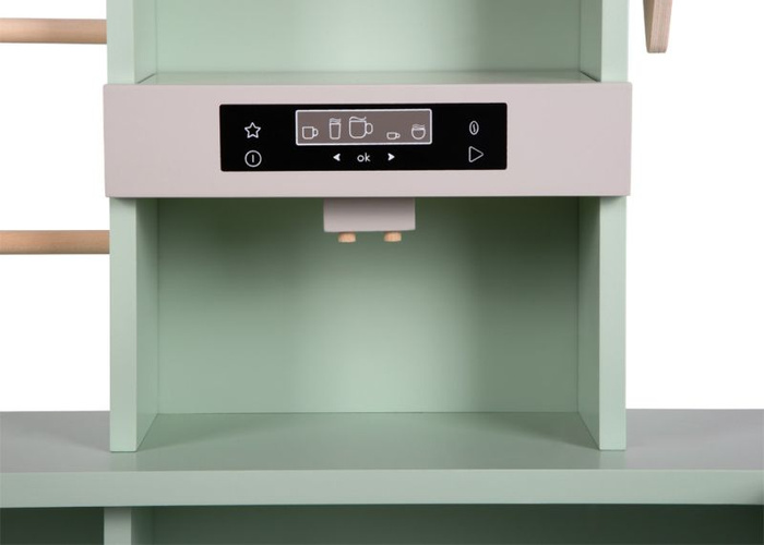 Drewniana kuchnia dla dzieci i sklep 2w1 szałwia zielona Fresh Small Foot