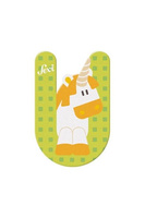 Drewniana literka z Jednorożcem "U" Sevi