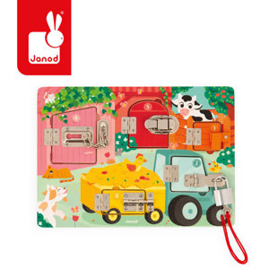 Tablica edukacyjna manipulacyjna z drewna Janod