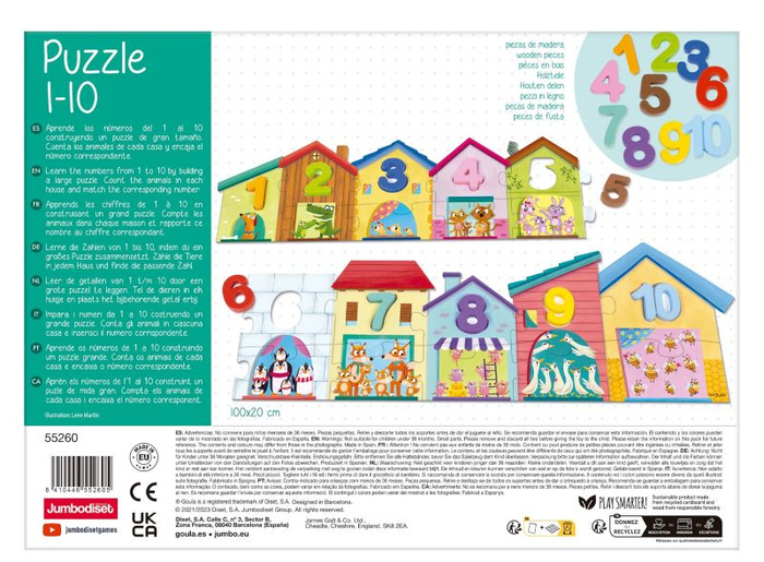 Puzzle poznaj cyfry 1-10 Goula