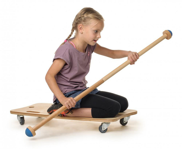 Drewniana deska na kółkach deskorolka Maxi Roller Board Erzi