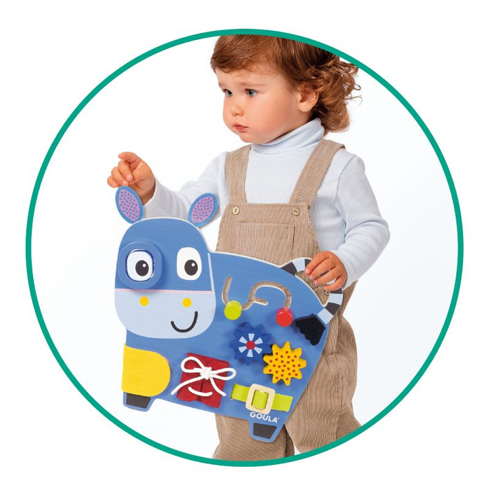 Sensoryczna tablica manipulacyjna Osiołek Goula