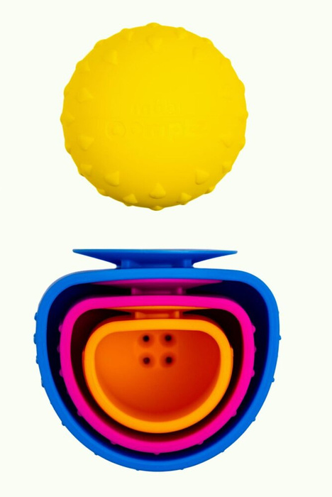 Zabawki do kąpania dla dzieci 4 Kubeczki silikonowe Oomplz Mobi