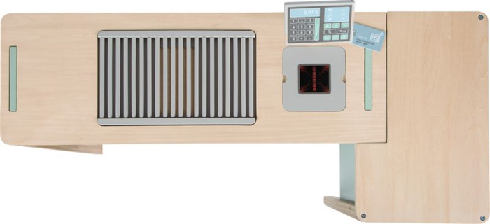 Drewniana kuchnia dla dzieci i sklep 2w1 szałwia zielona Fresh Small Foot