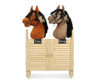 Drewniana Stajnia dla koni na kiju i miejscem na akcesoria Super Hobby Horse