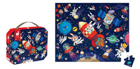 Puzzle w walizce Rakieta kosmiczna 54 el. Janod