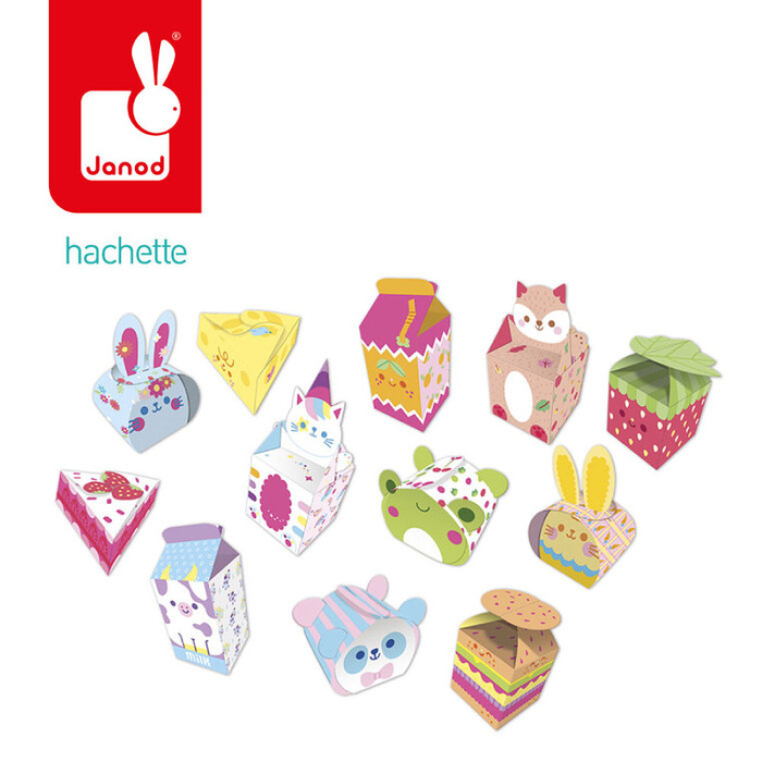 12 pudełek z papieru kawaii do samodzielnego wykonania Janod