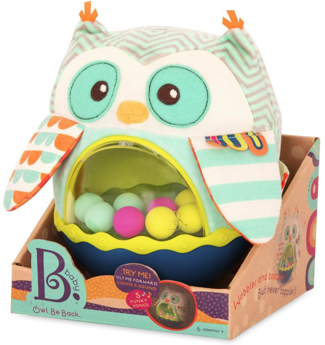 Sowa-kiwajka sensoryczna wańka-wstańka Owl Be Back B.Toys