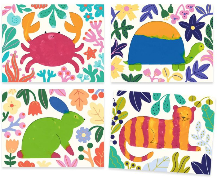 Zestaw kreatywny malowanie palcami dla dzieci Djeco