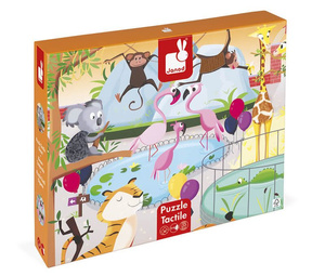 Puzzle sensoryczne 20 elementów Wycieczka do Zoo Janod