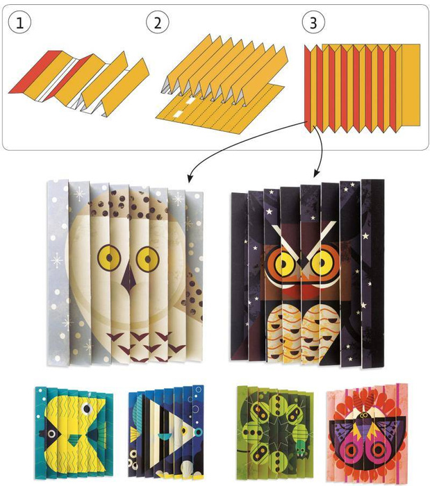 Zestaw artystyczny dla dzieci plisy Dzika przyroda Djeco DJ09445